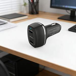 Chargeur de voiture double USB-C 60W en gros, adaptateur de charge rapide PD30W PPS pour <span class=keywords><strong>Samsung</strong></span> Galaxy S26 S25, pour iPhone 17 16 - Product Image 1