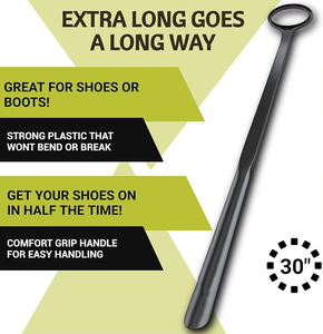 Cuerno de zapato de plástico extra largo Ayudante de personas mayores y adultos para poner botas <span class=keywords><strong>Asistente</strong></span> de zapato para niños y mujeres - Product Image 4