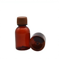 Bouteille en PET ambré de 150 ml pour médicaments, pilules, capsules et granulés, avec bouchon à vis, impression sérigraphique Zhejiang, épaisseur 0,1 mm, vente en gros
