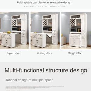 เฟอร์นิเจอร์บ้านทันสมัยโต๊ะพับได้อุปกรณ์ฮาร์ดแวร์โต๊ะพับเก็บได้โต๊ะด้านบนเตียงที่มองไม่เห็นอุปกรณ์ฮาร์ดแวร์แผงโลหะไม้ - Product Image 3