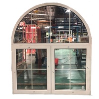 Ventana Arqueada de Fabricante de Foshan, Ventana Interior Arqueada con Diseño de Rejilla a Precio Económico