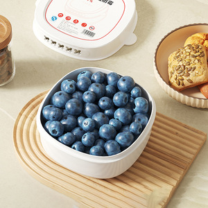 Food Storage Container Square With Lid Food Grade Non Slip Durable Refrigerator Freezer Organizer - Product Image 1