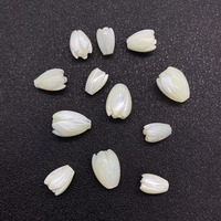 Perles de Pikake sculptées, coquille naturelle, nacre, perles de fleurs de Pikake Jasmine pour bijoux hawaïens vintage