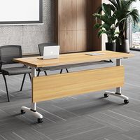 Mesa de Entrenamiento Móvil Moderna con Ruedas, Escritorio Modular para Espacio de Trabajo Colaborativo para Oficina