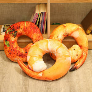 Factory Direct Großhandel Kreative Garnelen U-förmige Nacken kissen Plüsch Spielzeug Kissen Kissen Büro Mittagspause Schlaf kissen - Product Image 3