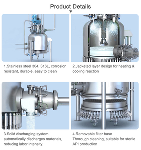 Stainless Steel Agitated Vacuum Nutsche Filter Reactor - Product Image 2
