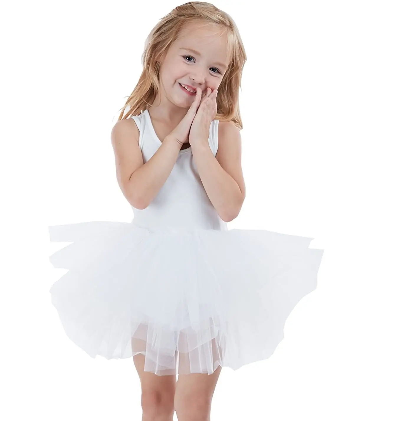 Camisola de baile con tutú para niña, vestido de Ballet de 4 capas esponjoso para baile, gimnasia y Ballet, muestra gratis