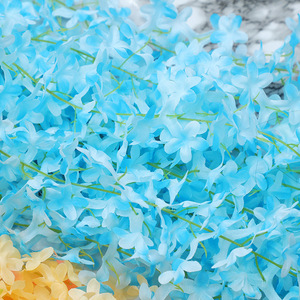 Guirnalda de flores artificiales de gisteria en morado, rosa y verde para decoración de bodas, hogar, techo y pared. - Product Image 4