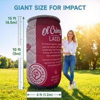 Ballon gonflable personnalisé en forme de canette de bière, toutes formes personnalisables, durable, résistant aux intempéries, en tissu Oxford/PVC, pour extérieur