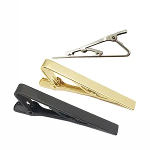 Factory Custom Personalized Set Customization Silver Gold Black Metal Blank Gentleman Necktie Shirt Tie Clip