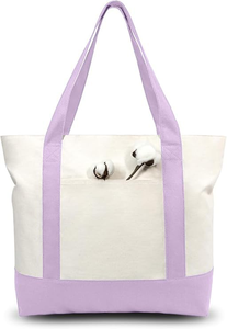 Sac fourre-tout en toile personnalisé avec logo, grande capacité, épais, réutilisable, poignée renforcée, sac de shopping avec poignée robuste, DIY - Product Image 5