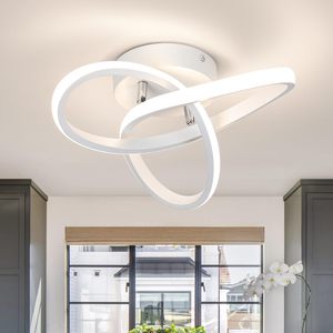 Lámpara de <span class=keywords><strong>Techo</strong></span> LED Curva Moderna de Luz Blanca Diurna para Pasillo, Escalera, Cocina, Baño, <span class=keywords><strong>Dormitorio</strong></span>, Balcón, Lavadero, Hogar - Product Image 1