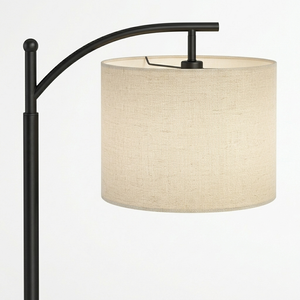 Lampe de sol incurvée noire, lampe de sol à LED à brancher, lampe de sol moderne pour la décoration du salon - Product Image 2