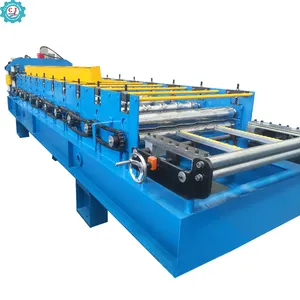 Mesin Pembuat Atap Manual Baja E Press 850 836 Bergelombang Arc Glazed Tile Roll Forming Machine untuk Lembaran Seng