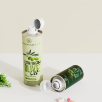 Bouteille vide pour huile d'olive et vinaigre avec couvercle, logo personnalisé, boîte en fer blanc pour huile d'olive avec bouchon à vis, boîte en fer blanc étanche pour huile d'olive