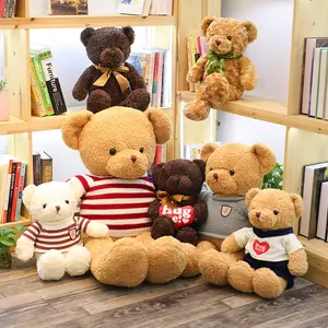 Songshan 장난감 메이커 OEM 도매 큰 박제 동물 작은 테디 베어 미니 봉제 사용자 정의 활 스웨터 거대한 졸업 장난감 선물