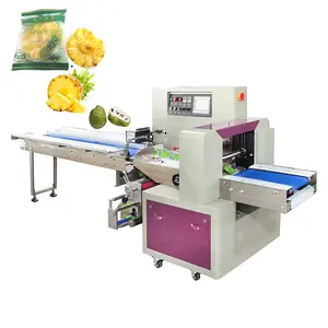 multi-function tomatoes pineapple apple frozen fruit vegetable flow pillow packaging machine for fruit packed