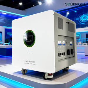 แบตเตอรี่ Lifepo4 16 กิโลวัตต์ชั่วโมง ระบบกักเก็บพลังงานแบบเชื่อมต่อ AC 51.2 โวลต์ 314 แอมป์ชั่วโมง พร้อมอินเวอร์เตอร์ไฮบริด MPPT ในตัว ระบบออลอินวัน ความจุสูง รองรับ CAN - Product Image 1