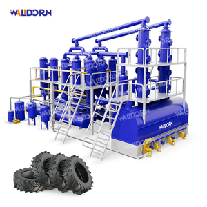 Medium Capacity Automatic Batch Pyrolysis Reactor Gearbox Engine Processing 10 Tons <b>Tires</b> Daily High Efficiency Fuel Oil Plant - Product Image 1
