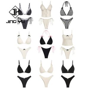 Conjunto de Bikini de Dos Piezas de Nailon Reciclado Estampado Personalizado, Traje de Baño de Tela de Nuevo Diseño para Mujer - Product Image 3
