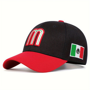 Cappellino da Baseball della Nazionale Messicana con Logo Frontale e Motivo a Lettere, Regolabile, a 6 Pannelli, Sportivo, Unisex, per Tutte le Stagioni, in Tela - Product Image 2