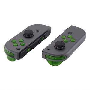 EXtremeRate Kit complet de boutons en plastique transparent vert avec D-pad et gâchettes pour NS Switch et Nintendo Switch OLED - Product Image 3