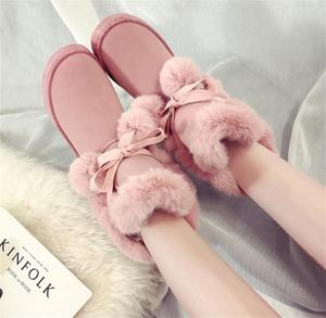 <span class=keywords><strong>Bottes</strong></span> d'hiver en fourrure mignonne pour femmes YL-1288, <span class=keywords><strong>bottes</strong></span> en fourrure synthétique confortables pour le temps froid, à lacets et pompon - Product Image 6