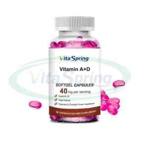 VitaSpring OEMビタミン<span class=keywords><strong>a</strong></span> d 100000iuソフトゲルベータカロチン免疫ブースト用品ビタミン<span class=keywords><strong>a</strong></span>ソフトゲルカプセル肌用 - Product Image 1