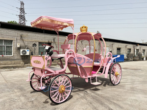 Carrosse de citrouille romantique à <span class=keywords><strong>louer</strong></span> | <span class=keywords><strong>Voiture</strong></span> de <span class=keywords><strong>mariage</strong></span> personnalisée pour hôtels, parcs et lieux de divertissement - Product Image 4