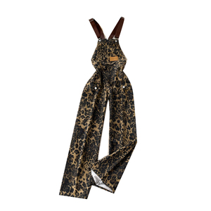 <span class=keywords><strong>Tuta</strong></span> da <span class=keywords><strong>donna</strong></span> <span class=keywords><strong>leopardata</strong></span> a vita alta, gamba dritta, vestibilità ampia, casual, con pettorina, per l'autunno 2026 - Product Image 5