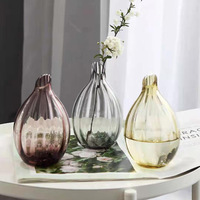 Kesederhanaan Modern Vas Bunga Kaca Zakka Transparan untuk Aromaterapi, Dekorasi Pernikahan, Kantor, Meja, Segar dan Minimalis