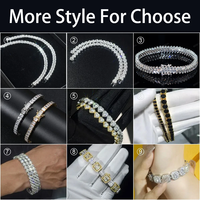 Bracelet tennis personnalisé en or 18 carats avec diamants de laboratoire VVS, certifié IGI, pour homme et femme, bijoux fins