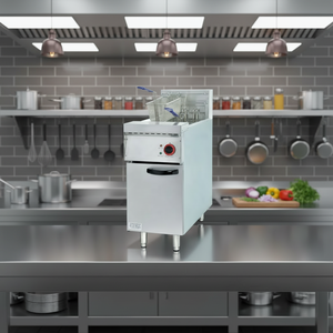 BAOKANG 28L Single Tank Single Basket Electric <strong>Fryer</strong> with Cabinet 10KW Power for <strong>Chips</strong> and Chicken - Product Image 2