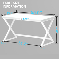 Mobilier de bureau moderne en bois blanc de 1.4m pour la maison-pour les jeux