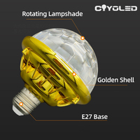 Ampoule LED COYOLED RGB pleine couleur rotative à effet d'eau, étanche IP54, AC85-265V, éclairage de fête
