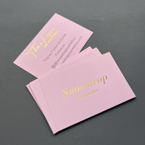 Cartes de remerciement personnalisées recto-verso avec dorure à chaud – Cartes de vœux de luxe pour marques de cosmétiques et de boutiques - Product Image 3