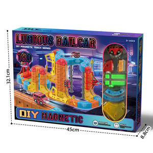 ITTL DIY Maglev Luminous Railcar con 180 piezas, juguete educativo de montaje 3D, coche magnético sobre riel, <span class=keywords><strong>tren</strong></span> eléctrico, cubo de juguete para niños - Product Image 6