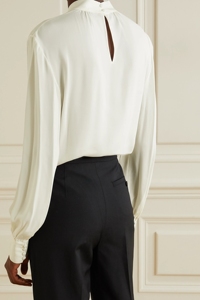 Camicette da ufficio <span class=keywords><strong>in</strong></span> seta di <span class=keywords><strong>raso</strong></span> Casual Casual a maniche lunghe moda primavera da donna - Product Image 6