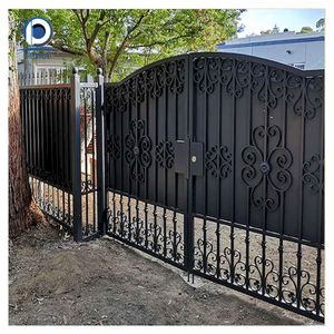 Prima Modernas Puertas Correderas de Hierro Forjado, Puerta Batiente de Seguridad Personalizable <span class=keywords><strong>para</strong></span> Jardín, Puertas de Hierro Forjado <span class=keywords><strong>para</strong></span> <span class=keywords><strong>Exteriores</strong></span> de Villas - Product Image 4