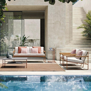 Sofás de Jardín de Lujo de Alta Gama, Impermeables, con Protección Solar, Sofá Moderno para <span class=keywords><strong>Patio</strong></span>, Muebles de <span class=keywords><strong>Exterior</strong></span> para <span class=keywords><strong>Comedor</strong></span> de Crucero, Estilo Pastoral - Product Image 3