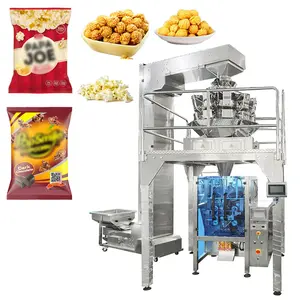 Automatische Vffs Verticale Bagger Granule Food Notenchips Knapperige Frietjes Muti-Functie Popcorm Verpakkingsmachine Prijs