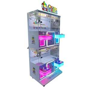 Divertente spazio 2 piani portachiavi artiglio macchina di medie dimensioni 4 giocatori artiglio gru macchina con accettore dollaro/Slot monete - Product Image 2