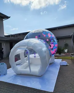 Balon gelembung tiup transparan balon bola dunia kubah menyenangkan bening pesta anak-anak komersial rumah bouncer gelembung