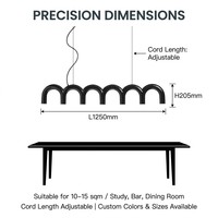 Luminaire suspendu minimaliste en forme de U, élégant, pour salle à manger et salon