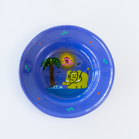 Assiette en émail métallique épaissie, écologique, sûre pour les enfants, avec logo personnalisé, pour dîner, soupe et fruits, vente en gros à prix compétitif, directement de l'usine chinoise, idéale pour cadeau