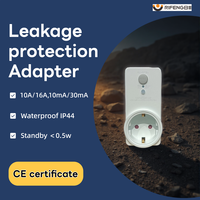 Prise de protection contre les fuites de courant en plastique conforme à la norme européenne IP44, avec adaptateur de prise PRCD pour appareils électriques