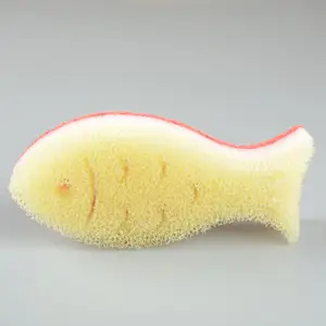 Fish Sponge Kitchen Scrub Sponge With Scouring Pads Cute Animal Cleaning Sponge