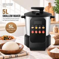 Machine à FUFU Électrique 6L 8L, Cuiseur-Mélangeur pour Manioc, Igname, Nshima, Eba, Robot Culinaire avec Panneau Tactile Numérique et Cuisson Automatique