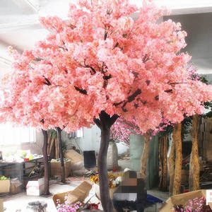 Arbre de cerisier <span class=keywords><strong>en</strong></span> <span class=keywords><strong>fleurs</strong></span> simulé à double couche, grande plante <span class=keywords><strong>en</strong></span> soie et plastique, pour mariage, café, hôtel, centre commercial, arbre de sol - Product Image 5