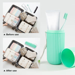 Creme dental Escova Organizador Caixa De Armazenamento Do Recipiente Portátil Camping Escova De Dentes Do Banheiro Wash Cup Suporte Escova De Viagem - Product Image 6